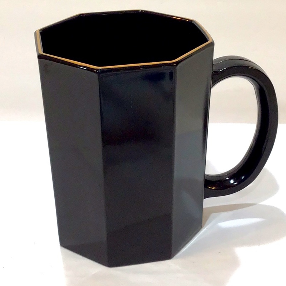 Vintage Arcoroc France “Octime” black coffee cup